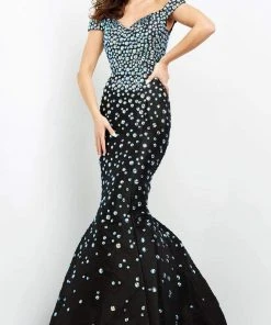 Formal Gowns Jovani - 00699 Beaded Off Shoulder Mermaid Gown 9 Formal Gowns Jovani - 00699 Beaded Off Shoulder Mermaid Gown