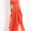 Jovani - 04874 Strapless Ruffle Hem High-Low Chiffon Dress 1 Jovani - 04874 Strapless Ruffle Hem High-Low Chiffon Dress