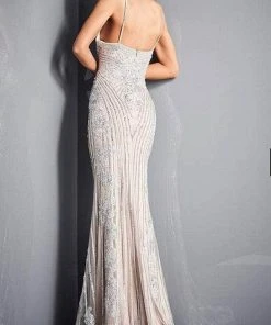 Jovani - 05752 Beaded Plunging V-Neck Mermaid Gown Formal Gowns 9 Jovani - 05752 Beaded Plunging V-Neck Mermaid Gown Formal Gowns
