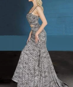 Jovani - 1129 Sleeveless Front Cutout Glitter Stretch Mermaid Gown Formal Gowns 11 Jovani - 1129 Sleeveless Front Cutout Glitter Stretch Mermaid Gown Formal Gowns