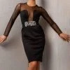 Jovani - 1590 Sheer Plunging Cocktail Dress Cocktail Dresses