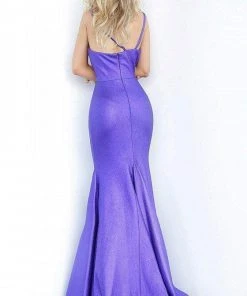 Jovani - 2137 Asymmetrical Cutout Trumpet Gown