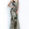 Formal Gowns Jovani - 2244 Geometric Sequin Plunging V-Neck Gown 1 Formal Gowns Jovani - 2244 Geometric Sequin Plunging V-Neck Gown