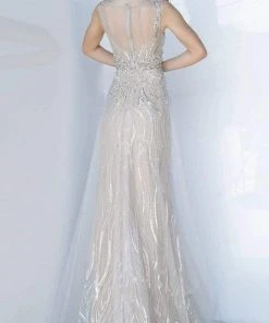 Jovani - 2352 Beaded Bateau Sheath Dress Formal Gowns 6 Jovani - 2352 Beaded Bateau Sheath Dress Formal Gowns