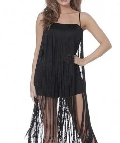 Cocktail Dresses Jovani - 3342 Fringe Semi-Sweetheart Romper Dress