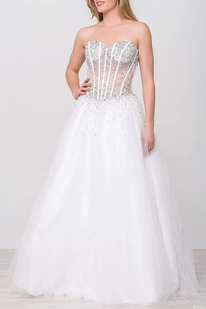 Formal Gowns Jovani - 47131 Sweetheart Embellished Tulle Ballgown 7 Formal Gowns Jovani - 47131 Sweetheart Embellished Tulle Ballgown
