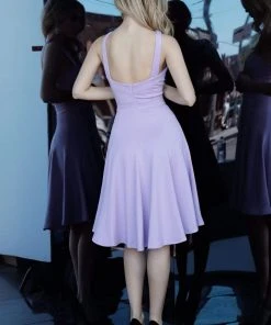 Jovani - 48996 Sleeveless Cut-In Shoulders A-Line Knee Length Dress Prom Dresses