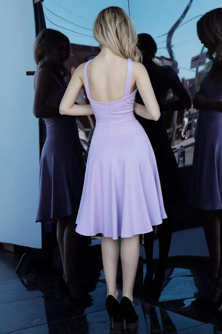 Jovani - 48996 Sleeveless Cut-In Shoulders A-Line Knee Length Dress Prom Dresses 4 Jovani - 48996 Sleeveless Cut-In Shoulders A-Line Knee Length Dress Prom Dresses