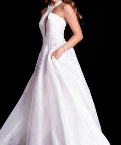 Formal Gowns Jovani - 51500 Crossover Bodice Illusion Keyhole Cutout Ballgown