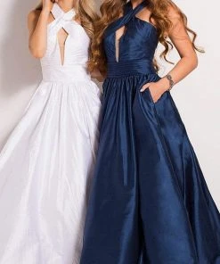 Formal Gowns Jovani - 51500 Crossover Bodice Illusion Keyhole Cutout Ballgown