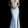 Jovani - 54927 Sleeveless Embellished Deep V-neck Trumpet Dress