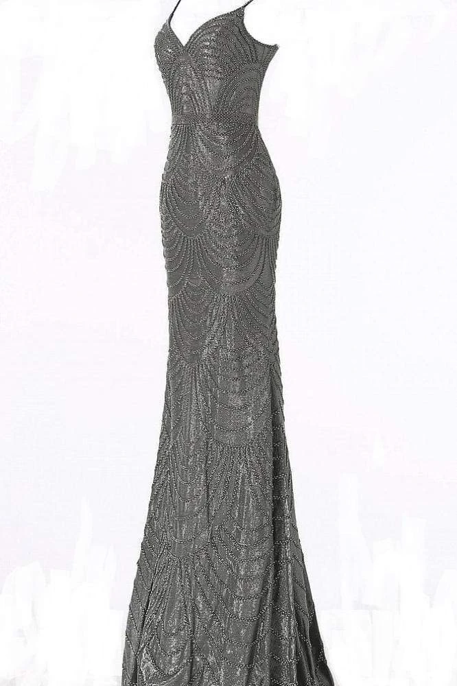 Jovani - 66967 Embellished Plunging Sweetheart Trumpet Dress Formal Gowns 6 Jovani - 66967 Embellished Plunging Sweetheart Trumpet Dress Formal Gowns