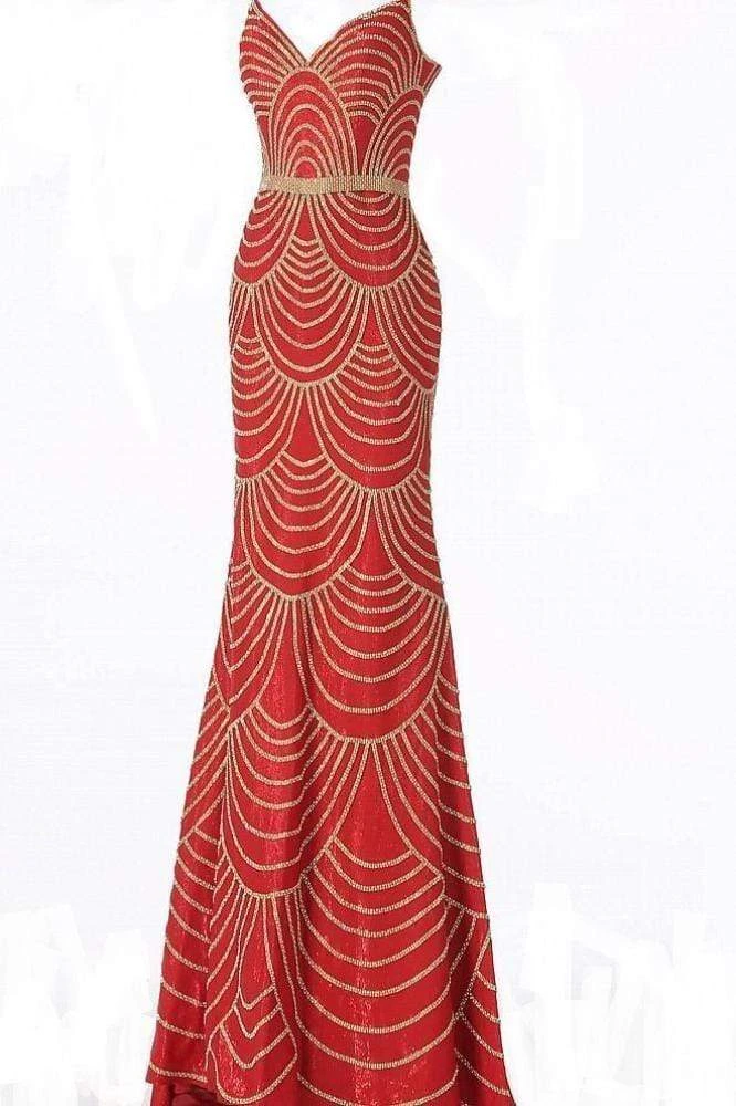 Jovani - 66967 Embellished Plunging Sweetheart Trumpet Dress Formal Gowns 7 Jovani - 66967 Embellished Plunging Sweetheart Trumpet Dress Formal Gowns