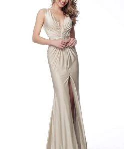 Jovani - 67701 Knotted Ruched Sleeveless Evening Gown Formal Gowns