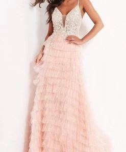 Jovani Bridal - JB2501 Embroidered Tier-Ornate Bridal Dress