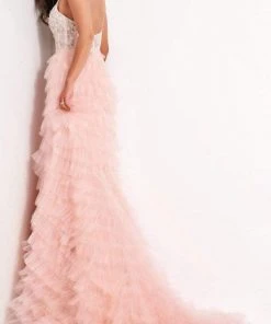 Jovani Bridal - JB2501 Embroidered Tier-Ornate Bridal Dress