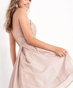 JVN By Jovani Jovani - Embroidered Bodice A-Line Dress JVN04010SC - 1 Pc Nude In Size 0 Available 7 JVN By Jovani Jovani - Embroidered Bodice A-Line Dress JVN04010SC - 1 Pc Nude In Size 0 Available
