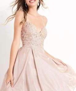 JVN By Jovani Jovani - Embroidered Bodice A-Line Dress JVN04010SC - 1 Pc Nude In Size 0 Available 9 JVN By Jovani Jovani - Embroidered Bodice A-Line Dress JVN04010SC - 1 Pc Nude In Size 0 Available