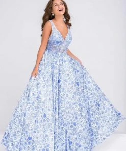 JVN By Jovani Jovani - Embroidered Bodice Prom Ballgown JVN50050 Formal Gowns