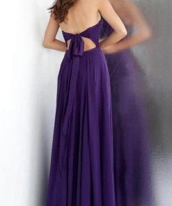 JVN By Jovani Formal Gowns Jovani - Embroidered Halter Dress JVN64114SC - 1 Pc Blush In Size 4 Available