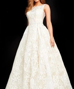 Jovani F00988 - Sleeveless Bateau Neck Evening Dress