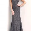 Formal Gowns Jovani - Halter Bodice Glitter Trumpet Dress 64010SC - 1 Pc Blush In Size 4 Available