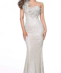 Jovani - Illusion Lace Sweetheart Long Gown 03904SC - 1 Pc Navy In Size 6 Available Formal Gowns