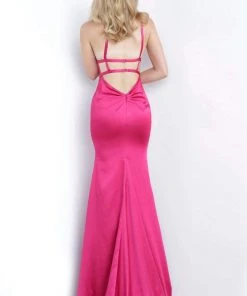 JVN By Jovani Jovani - JVN02044 Deep V-neck Trumpet Dress With Cutouts And Train 8 JVN By Jovani Jovani - JVN02044 Deep V-neck Trumpet Dress With Cutouts And Train