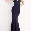 JVN By Jovani Jovani - JVN02310 Embroidered Plunging V Neck Trumpet Dress 2 JVN By Jovani Jovani - JVN02310 Embroidered Plunging V Neck Trumpet Dress
