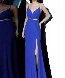 JVN By Jovani Jovani - JVN02713 Ruched Bodice High Slit Long Gown Formal Gowns 7 JVN By Jovani Jovani - JVN02713 Ruched Bodice High Slit Long Gown Formal Gowns