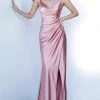 JVN By Jovani Jovani - JVN03104SC Sleeveless Ruched Long Dress - 1 Pc Dusty Pink In Size 2 Available