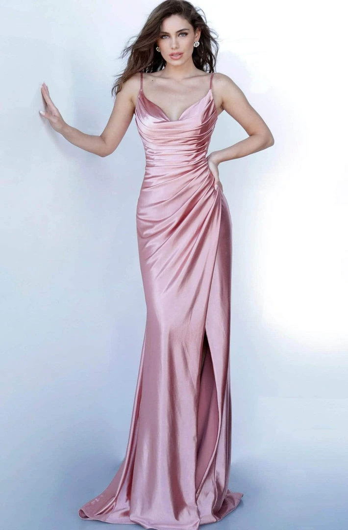 JVN By Jovani Jovani - JVN03104SC Sleeveless Ruched Long Dress - 1 Pc Dusty Pink In Size 2 Available 3 JVN By Jovani Jovani - JVN03104SC Sleeveless Ruched Long Dress - 1 Pc Dusty Pink In Size 2 Available