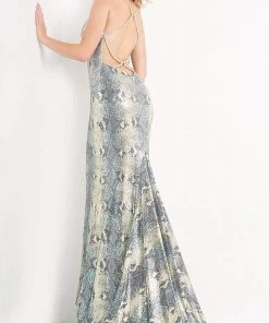 JVN By Jovani Formal Gowns Jovani - JVN05800 Strappy Sweetheart Trumpet Gown