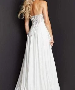 JVN By Jovani Jovani - JVN07648 Strapless Soft Fab Pleated Gown