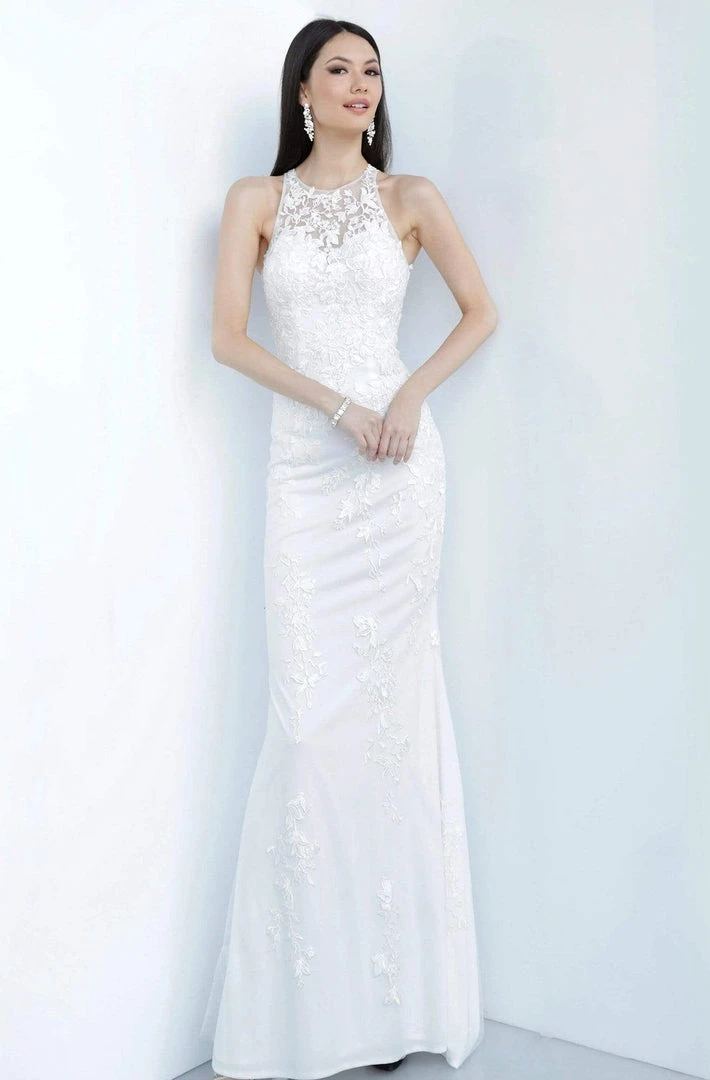 JVN By Jovani Jovani - JVN1289 Illusion Neck Embroidered Tulle Evening Dress Formal Gowns 5 JVN By Jovani Jovani - JVN1289 Illusion Neck Embroidered Tulle Evening Dress Formal Gowns