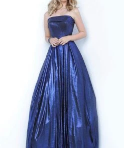 JVN By Jovani Jovani - JVN2392 Banded Strapless Pleated Ballgown Formal Gowns