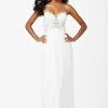 JVN By Jovani Formal Gowns Jovani - JVN30805 Strapless Sweetheart Sheer Lace Bodice Long Gown