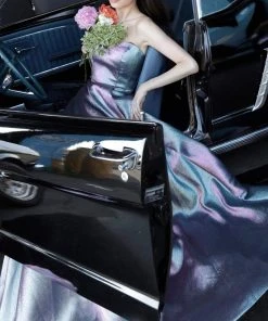 JVN By Jovani Jovani - JVN3775 Strapless Sweetheart Bodice Metallic Gown 9 JVN By Jovani Jovani - JVN3775 Strapless Sweetheart Bodice Metallic Gown