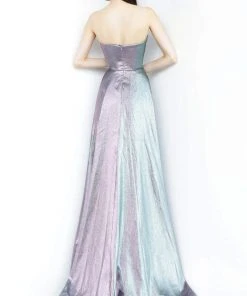 JVN By Jovani Jovani - JVN3775 Strapless Sweetheart Bodice Metallic Gown 7 JVN By Jovani Jovani - JVN3775 Strapless Sweetheart Bodice Metallic Gown