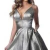JVN By Jovani Jovani - JVN3782 Metallic Plunging V-Neck Dress 2 JVN By Jovani Jovani - JVN3782 Metallic Plunging V-Neck Dress