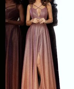 JVN By Jovani Jovani - JVN4327 Crisscross Strapped Bodice High Slit Gown 7 JVN By Jovani Jovani - JVN4327 Crisscross Strapped Bodice High Slit Gown