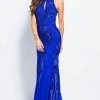 JVN By Jovani Jovani - JVN55869 Beaded Lace Halter Sheath Dress Formal Gowns 1 JVN By Jovani Jovani - JVN55869 Beaded Lace Halter Sheath Dress Formal Gowns