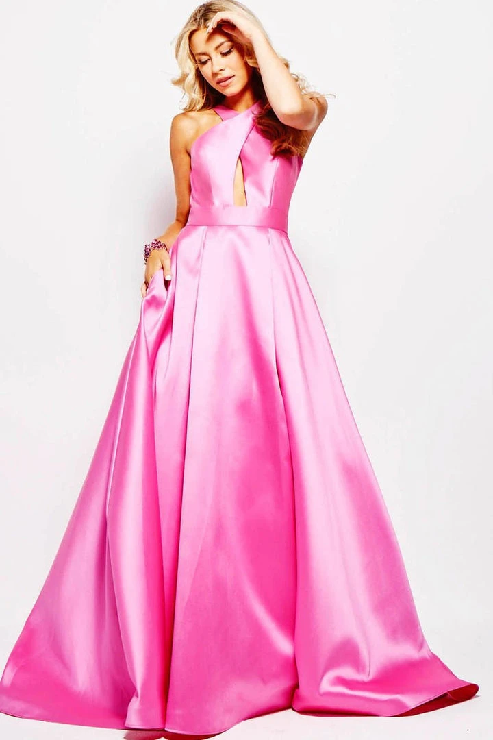 JVN By Jovani Jovani - JVN56093 Crisscrossed Halter Cutout Ballgown 5 JVN By Jovani Jovani - JVN56093 Crisscrossed Halter Cutout Ballgown