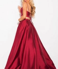 JVN By Jovani Jovani - JVN59636 Lace-Up Back Two-Piece Mikado Ballgown 5 JVN By Jovani Jovani - JVN59636 Lace-Up Back Two-Piece Mikado Ballgown