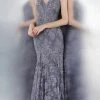 JVN By Jovani Jovani - JVN62490 Embellished Lace Plunging V-neck Trumpet Dress Formal Gowns 1 JVN By Jovani Jovani - JVN62490 Embellished Lace Plunging V-neck Trumpet Dress Formal Gowns