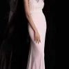 JVN By Jovani Formal Gowns Jovani - JVN62722 Beaded Jewel Neck Jersey Sheath Dress