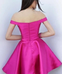 JVN By Jovani Jovani - JVN62742 Fitted Off-Shoulder A-Line Cocktail Dress 7 JVN By Jovani Jovani - JVN62742 Fitted Off-Shoulder A-Line Cocktail Dress