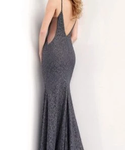 JVN By Jovani Jovani - JVN64010 High Halter Beaded Lace Gown