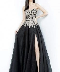 JVN By Jovani Jovani - JVN64088 Strapless Embroidered Ballgown Formal Gowns