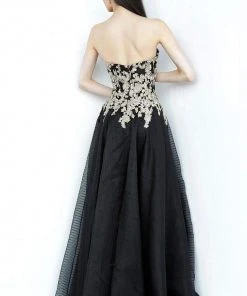 JVN By Jovani Jovani - JVN64088 Strapless Embroidered Ballgown Formal Gowns